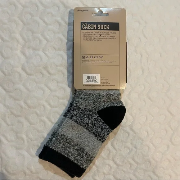 Field & Stream Cabin Socks Cozy Warm Gray Women’s One Size Aloe Infused Gift - Picture 5 of 5